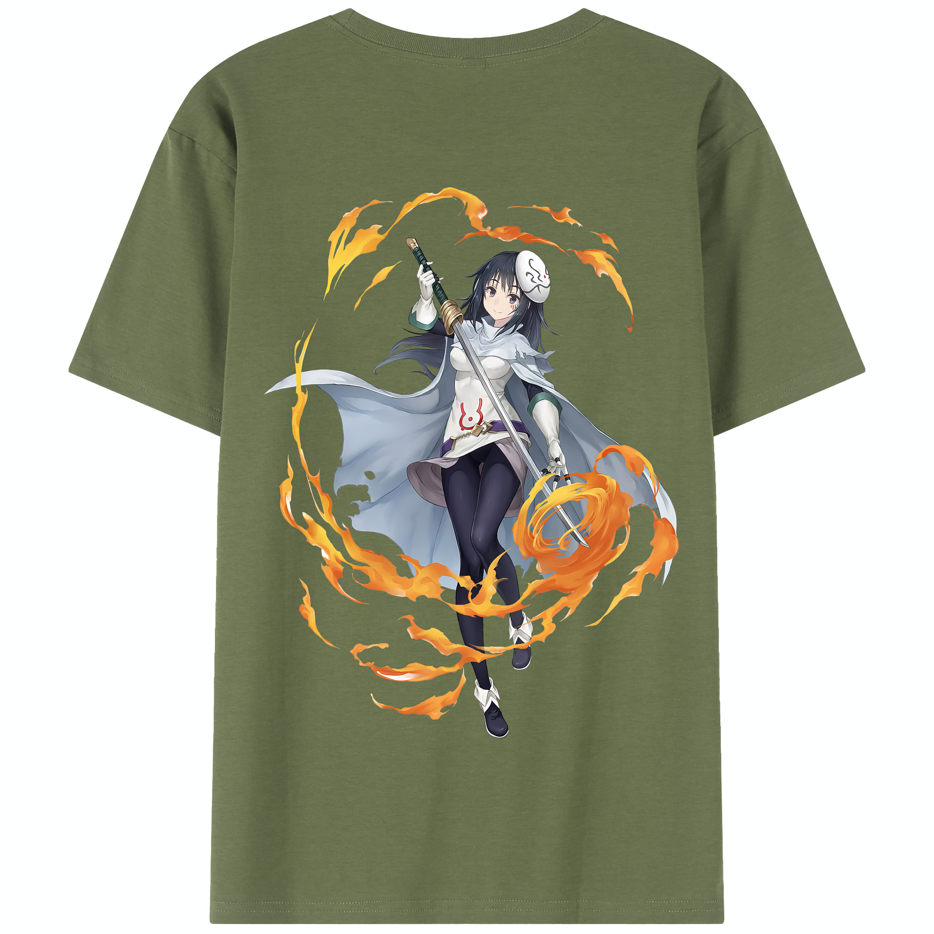 （画像用） 転スラ Regarding Reincarnated to Slime 綿100％半袖Tシャツ（背面プリント）